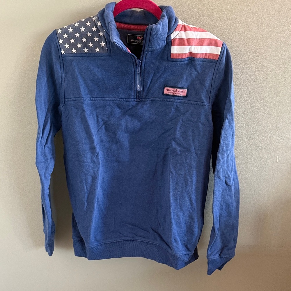 Vineyard Vines Navy and Red Pullover Kids Size XL